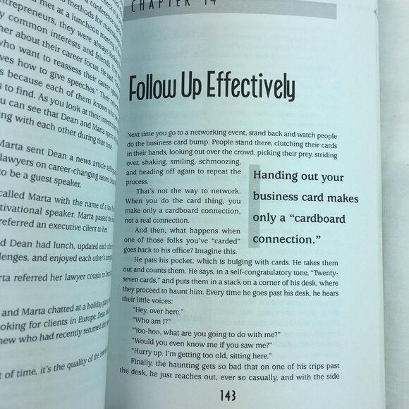 Business Networking Book 2002 Learn How to Make Connections Anne Baber u - Picture 9 of 10